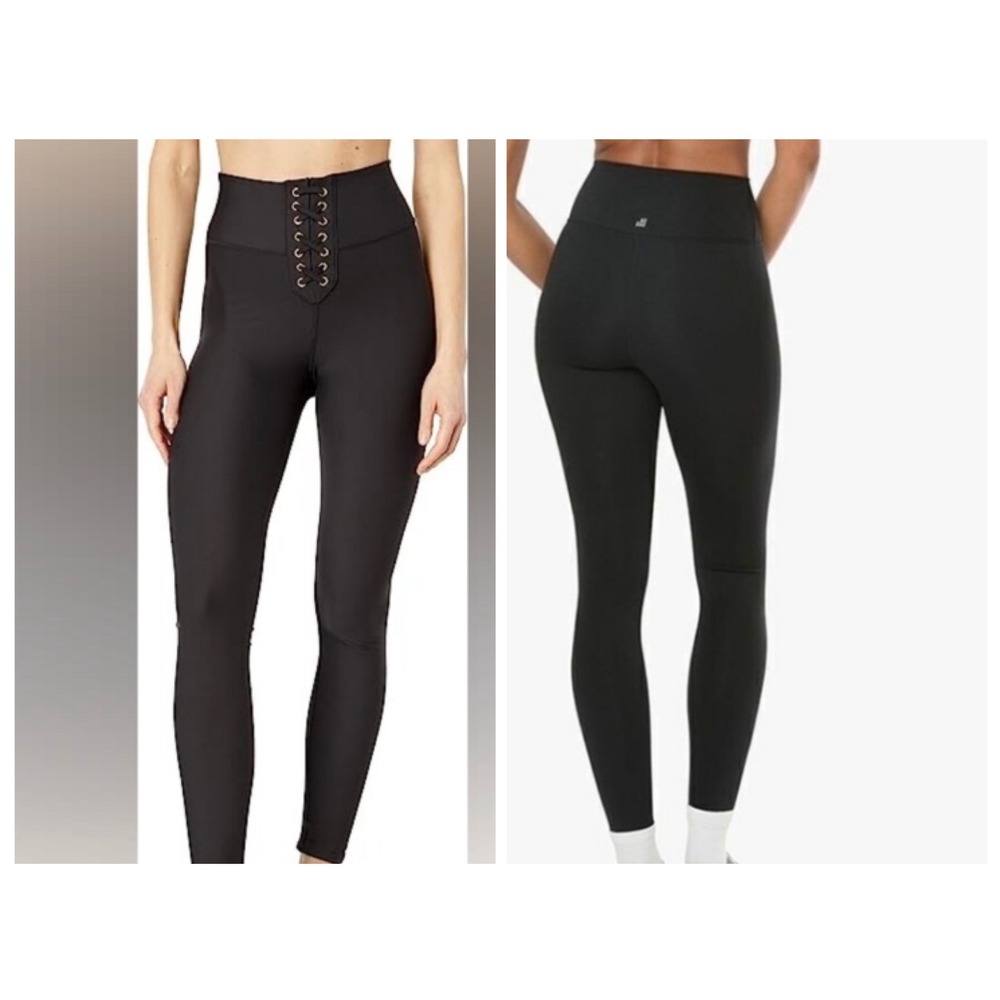 WeWoreWhat‎ x Active Lace Up Leggings XS Black High Rise Corset Activewear